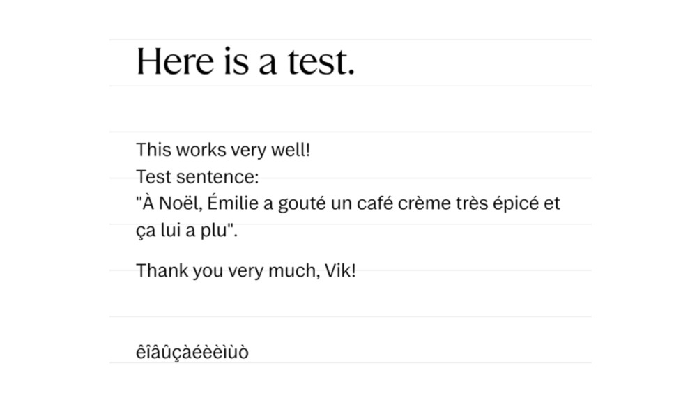 French Canadian text on a reMarkable Move